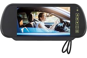 SANPYL Car 7inch Rearview Mirror LED Digital Screen can be Connected to a Reversing Camera with External DVD or Car TV Suitable for all Types of Vehicles Reversing the Car Automatically