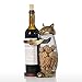 Tooarts Cat Wine Holder Cork Metal Wine Barrel Cork Storage Cage Table Cork Container Ornament
