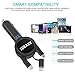 SDBAUX Car Charger with 2.3ft Dual Retractable Cable,Multi 3 in 1 Adapter Compatible Samsung Galaxy S9 S8 Note 8 LG V30 G5 Google Pixel XL,iPhone Xs Max XR X 8 7 6 Plus,Android Devices & 1 USB Port