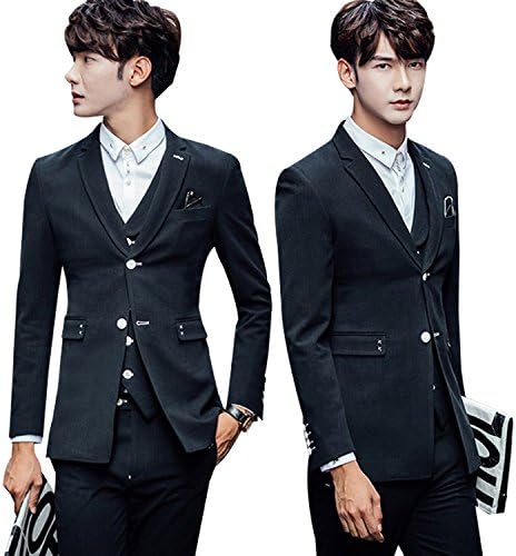 Amazon 春 ビジネススーツ メンズ 3ピース スリーピーススーツ