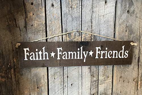 Amazon.com: Faith Family Friends Wood Sign: Handmade