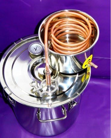 Copper Tube Alcohol Distiller Brewing Equipment Hydrosol Machine 18L