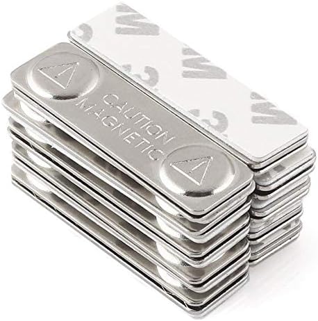 Beaute 10X Magnetic Name Badge Tag Fastener Attachment Self Adhesive Strong Magnet, Silver, 4.5 x 1 cm - Image 5