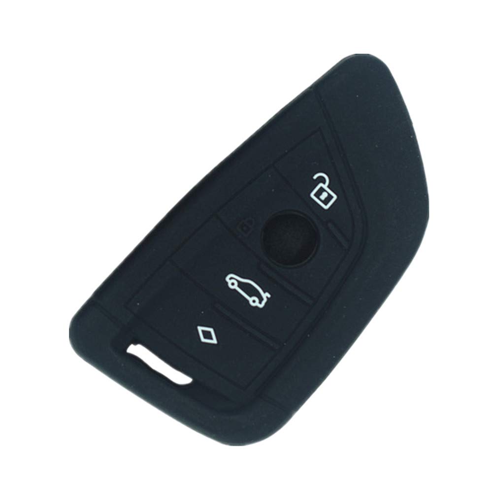 Happyit Silicone Car Key Cover Case Suitable for F15 F16 F39 F48 Series G30 F85 G11 X1 X3 X4 X5 X6 35i 50i 3 4 Buttons Black (4 Buttons B)