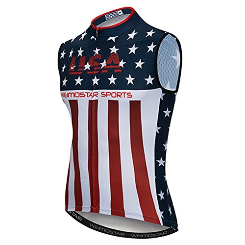 image for Weimostar Men Cycling Jersey Vests Sleeveless Bike Shirts MTB Bicycle 
