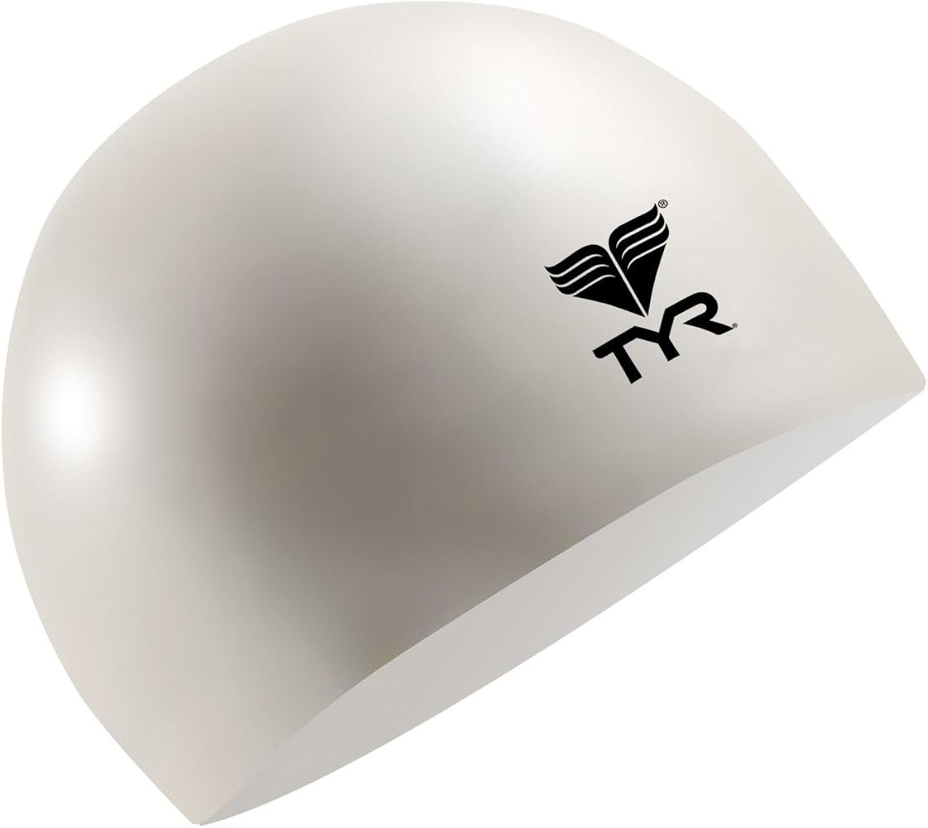 TYR Latex Swim Cap, White : Clothing