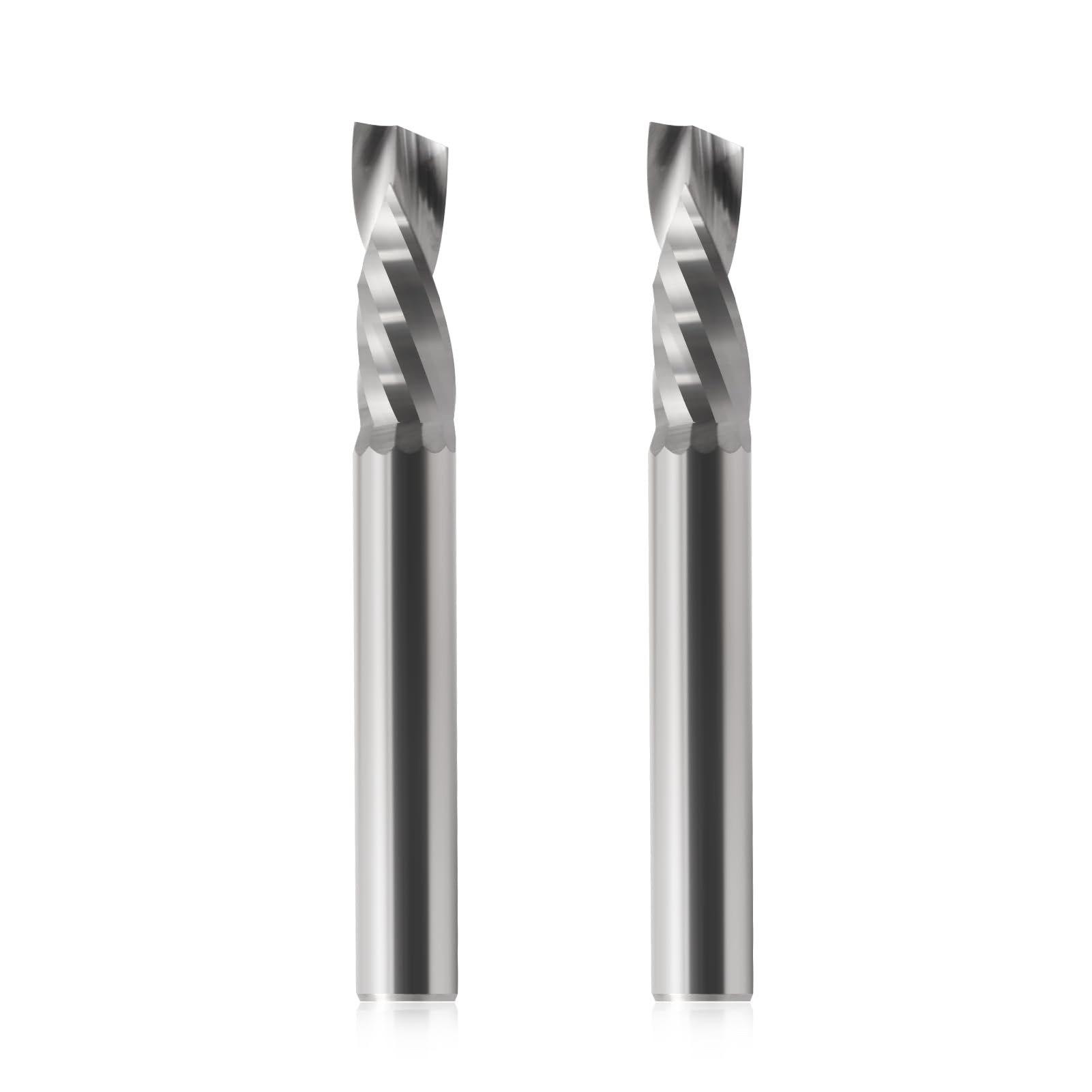 Up & Down Cut Bit 6mm Shank with 6mm (0.236") Cutting Diameter,Compression Bit Single Flute Spiral CNC Router Bits End Mill Tungsten Carbide Milling Cutter Set 2 Pack