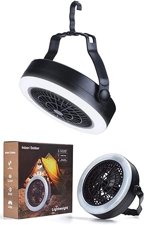 Amazon ファンライト アウトドア キャンプ 吊り下げ Ledライト 扇風機 ランタン サーキュレーター Neiro ハンディライト