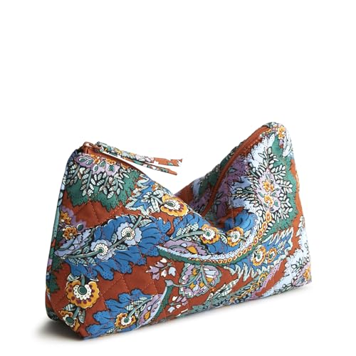 Vera Bradley Premium Cotton Medium Pouch, Flowers + Feathers