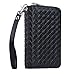 Urvoix iPhone 6 Plus/iPhone 6S Plus Case, Woven Skin Leather Zipper Wallet Detachable/Separable Magnetic Back Shell Cover w/Hand Strap, Card Slots for iPhone6 Plus/6S Plus(5.5