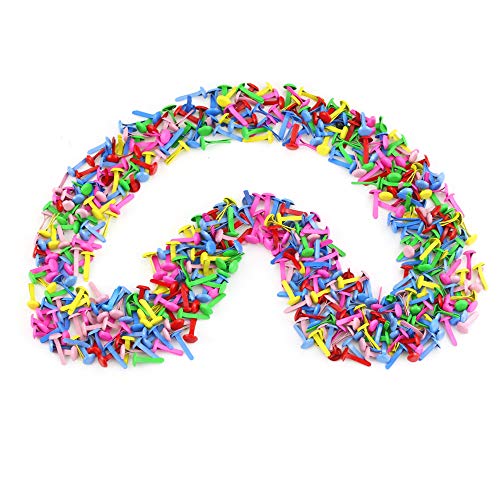 Yexpress 500 Pieces 6 x 13mm Assorted Bright Color Mini Brads Round Paper Fasteners Brass Pastel Metal Brads for Scrapbooking Crafts DIY Paper