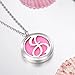 VALYRIA Monogram J Aromatherapy Essential Oil Diffuser Necklace-Stainless Steel Letter Locket Pendant with 11 Refill Pads