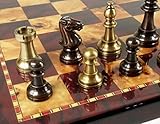 HPL Real Brass Metal Staunton French Lardy Chess