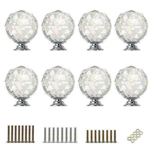 Ownmy drawer pull handle knobs crystal glass kitchen cupboard har…