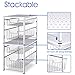 Simple Trending 2 Tier Under Sink Cabinet Organizer with Sliding Storage Drawer, Desktop Organizer for Kitchen Bathroom Office, Stackable, Chrome
