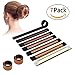Bun Maker Magic DIY Hair Donut Styling Tools Crown Shapers Easy Making Natural Look Firmly hold Synthetic Hair Material Ballet Bun Disks Tool with Flexible Sheet Inside for Women Girls (Pack of 7)