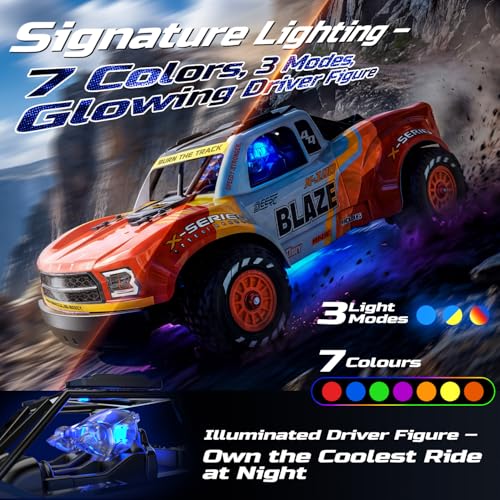 DEERC 1205 1/14 Brushless RC Car for Adults,Max 43 mph,Electric 4x4 Off-Road RC Truck, Waterproof Monster Truggy, All Terrain Fast Remote Control Drift Car for Boys 8-12, 3S Lipo Compatible