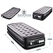 Zoetime Upgraded Twin Air Mattress Blow up Elevated Raised Bed Inflatable Airbed with Built-in Electric Pump, 77 x 39 x 18 inches, Gray