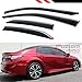 Clip-on Type Chrome Trim Window Visor Rain Guard Deflector Compatible with 2018-2024 Toyota Camry LE XLE SE XSE TRD