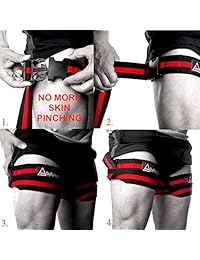 Oclusión Formación tirantes bykottos para piernas   Flujo de sangre Restricción para increíble Fast el crecimiento muscular, bandas de BFR con fuerte clip y más grueso elástico Correa + Bolsa.