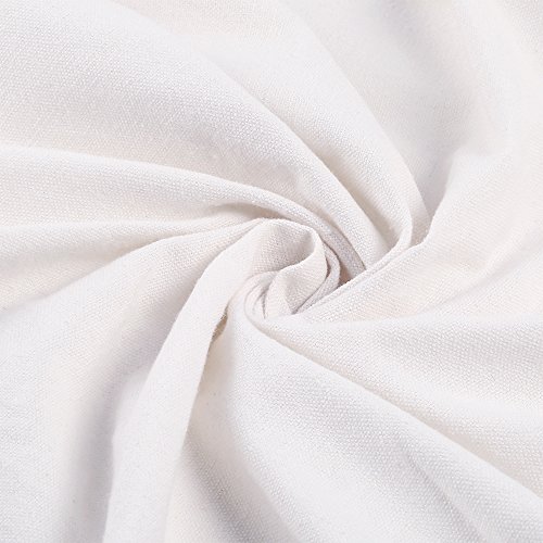 Caydo 1 Piece White Aida Cloth Cross Stitch Cloth Close Linen Needlework Fabric for Garment Craft, 59 by 20 Inch