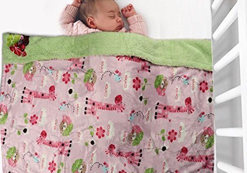Kassy Pop Baby Boys and Baby Girls Plush & Super Soft Organic Microfiber Fleece Blankets (Pink16, 30 x 40 inches, 0-2 Years)