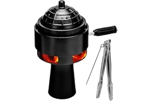 ASANMA Integrated Hookah Coal Holder Hookah Bowls - Heat Management System Device to Save coals and Shisha Flavor - Coal Cover Hookah Head