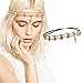DRESHOW Head Chain Hair Accessories Bohemian Diamond Pearl Tassel Hair Band Alice Band Gold Leaf Chain Headband 3 Pack