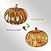 Romingo Mercury Glass Pumpkin Light with Timer for Halloween Pumpkin Decorations Fall and Thanksgiving Christmas Decor,Gold, 5.5 inches