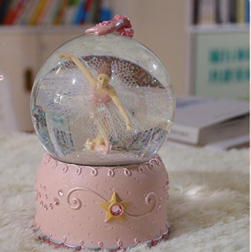 Tery Gift Products Ballet Girl Crystal Ball Luminous Music Box Merry-go-round Clockwork Musical Boxes