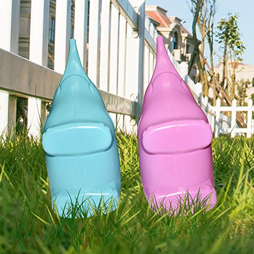 Megawodar Elephant Watering Cans (Combo Set of 2); Kids' Novelty Animal Watering Cans in Blue & Pink