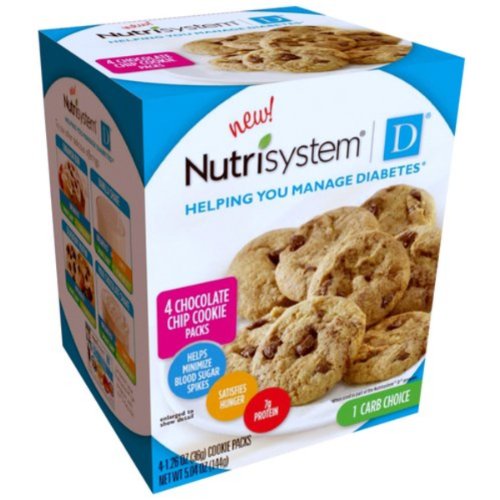 Nutrisystem D Chocolate Chip Cookie Packs 4 X 1.26