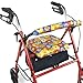 Crutcheze Daisy Bouquet Rollator Walker Seat and Backrest Covers Designer Fashion Accessories Made in USA
