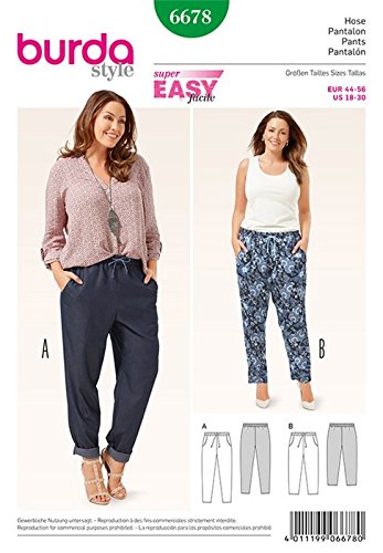 Burda Ladies Pants 6678 sizes 18-30
