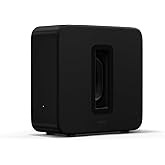 Sonos Sub 4 - Wireless Subwoofer - Black | Dual Force-Canceling Woofers | Deep, Dynamic Bass | Works with Arc, Arc Ultra, Beam soundbars | WiFi