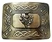 UT Kilts Scottish Kilt belt buckle #6 Antiqued Brass Finish (Antiqued Brass)