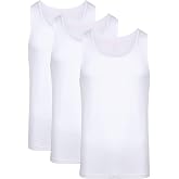 NACHILA Tank Top for Men-Viscose Made from Bamboo, Basic Undershirts 3 Pack Soft Tanks Sleeveless Shirts