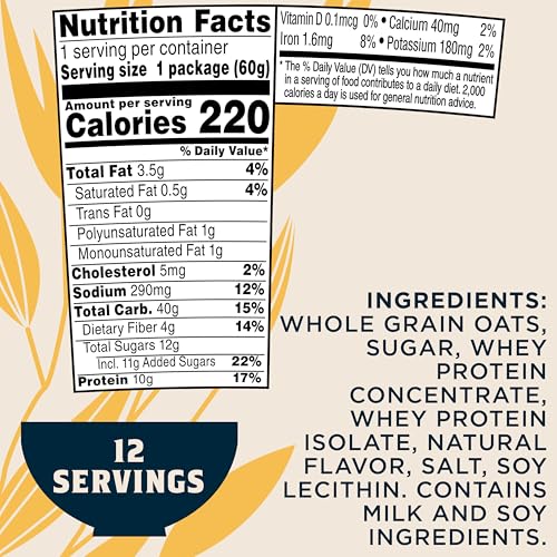 QUAKER INSTANT OATMEAL EXPRESS CUPS PROTEIN MAPLE BROWN SUGAR