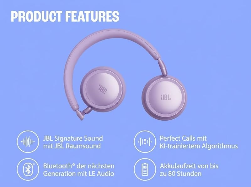 Live 680NC Kabellose On‑Ear‑Kopfhörer mit Noise Cancelling, Weiß