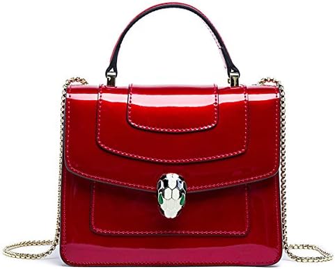 FairyBridal Women Snake Pattern Genuine Leather Messenger Handbags,Magnetic Buckle Crossbody Bag 5 Colors By DHL
