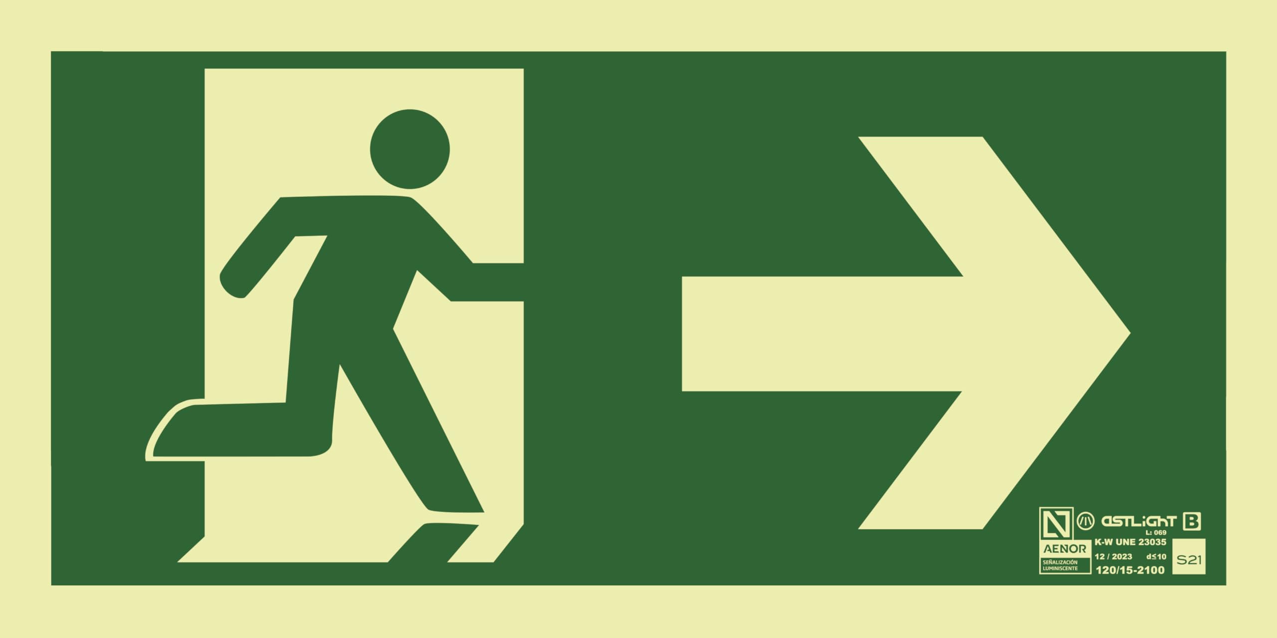 astlight sal5215.7 °F – Evacuation Signal Directional Photoluminescent Multicolor