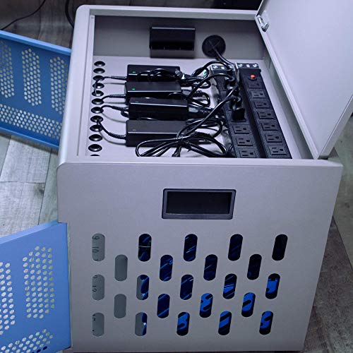 16Device Steel Exterior Tablet Charging Box Charging Station Cart