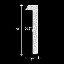 8 Inch Reflective Modern House Numbers, Address