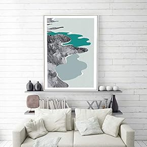 SIGNFORD Framed Canvas Home Artwork Decoration Golden Abstract...