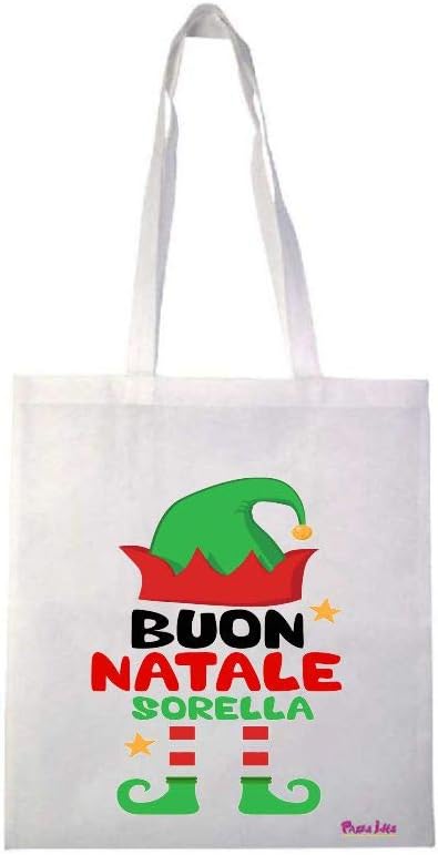 Idee Regalo Natale Sorella.Pazza Idea Borsa Poliestere 36x40 Scritta Buon Natale Sorella Regalo Natale Sorelle Amazon It Casa E Cucina
