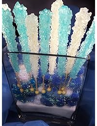Candy Buffet Store Clear Rock Candy – On a Stick, palos swizzle. Pack de 12 (azúcar blanca)