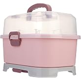 Toyvian Baby Bottle Storage Box Portable Milk Bottle Case with Sealed Lid Baby Supplies Container for Pacifiers Milk Powder Cans Toys Fruits Home and Travel Use 13.77 X 9.84 X 9.84 in