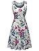 Herou Women Sleeveless Beach Casual Flared Floral Tank Dress (Large, Flower-38)