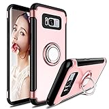 DONWELL Galaxy S8 New 2017 Business Style Hybrid Shockproof Protective Phone Case Cover with Built-in Ring Grip Stand Holder for Samsung Galaxy S8 SM-G950 5.8