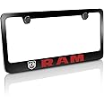 Dodge RAM in Red Black Metal License Plate Frame